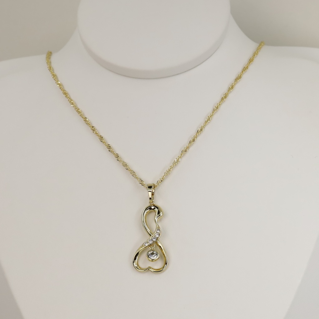 Lant cu pandativ placat cu aur 14K Model LL532 – 60 cm